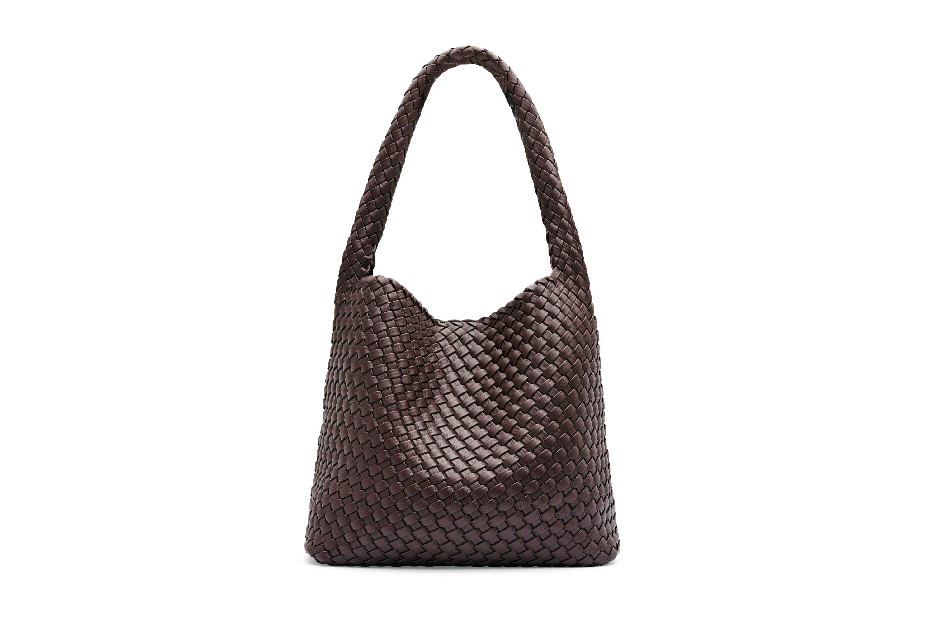 20.58 Brown Recycled Alt-Leather Woven Large Tote